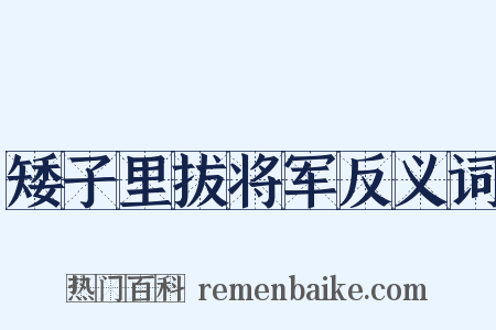 矮子里拔将军反义词是什么意思的图片